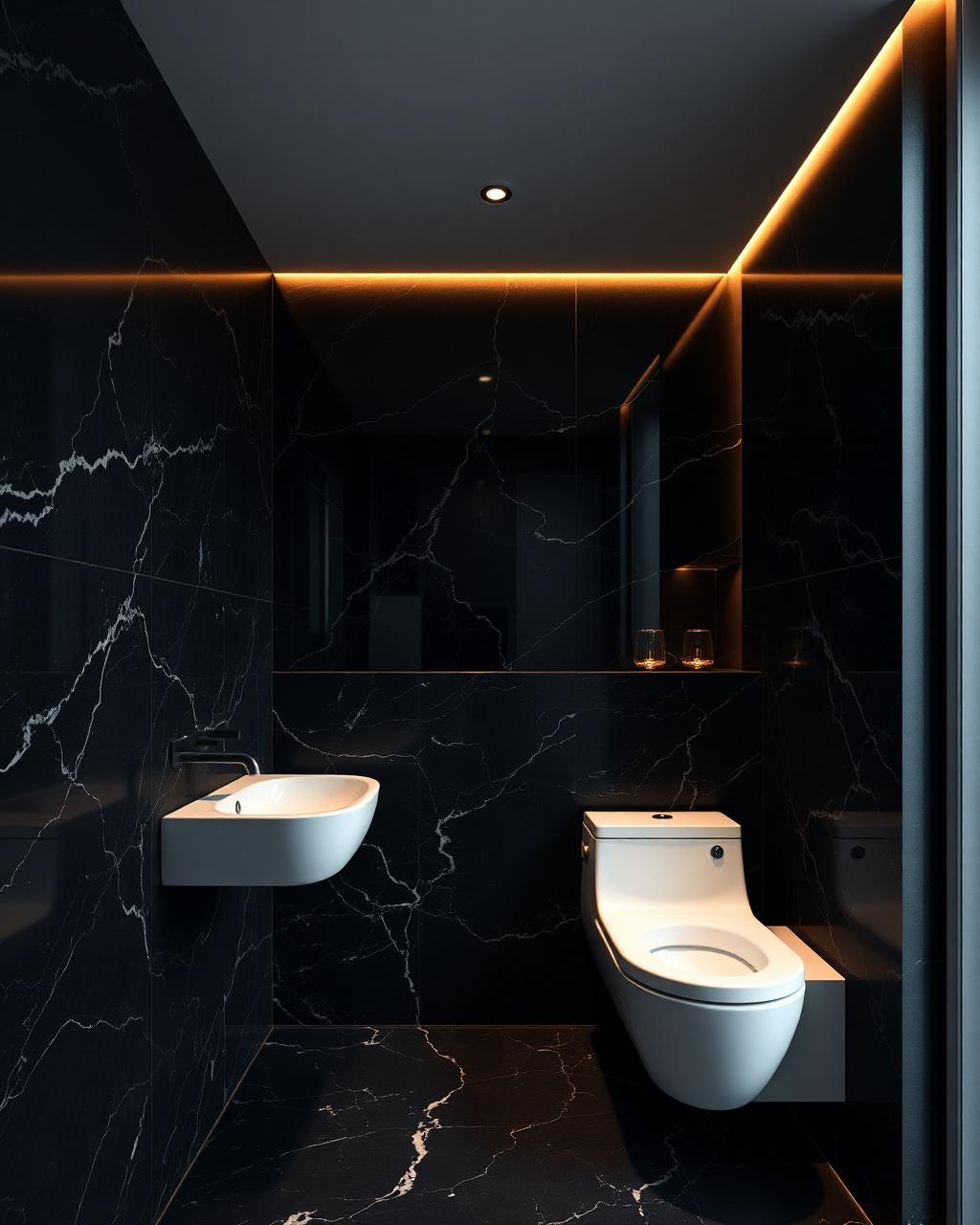 Onyx Powder Room